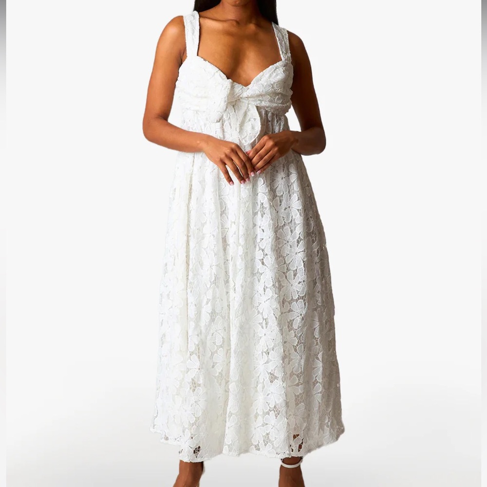 Buddy Love White Kenny Smocked Maxi - Size M. NWT.